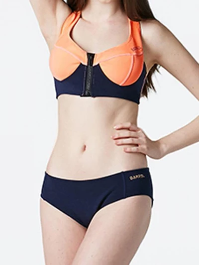 PURA CROP NEOPRENE BIKIN (TOP)I-NAVY-PEACH